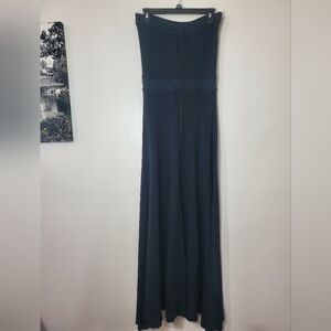 Love From Ya-Ya Cotton Modal Strapless Black Long Maxi Dress Size 4 Whimsigoth